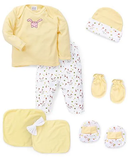 Mee Mee Clothing Gift Set Bunny Design Pack Of 7 - Yellow