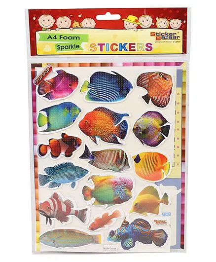 Sticker Bazaar Fish A4 Foam Sticker Set - Multicolor