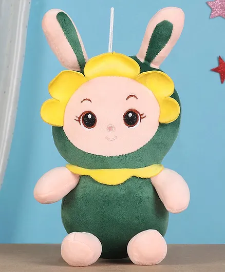 KiddyBuddy Sunflower Soft Doll Toy Green - Height 22.5 cm
