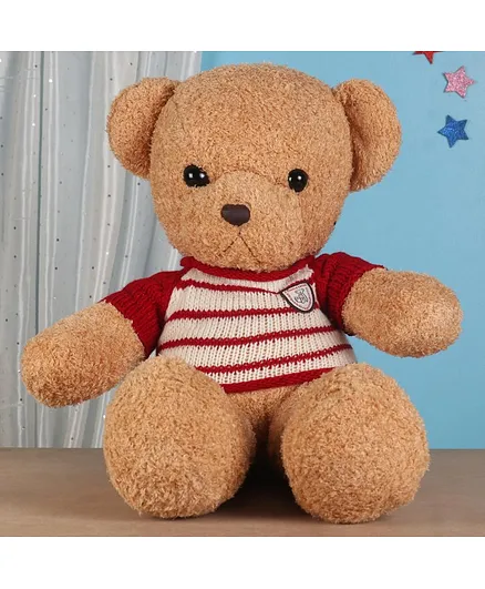 KiddyBuddy Teddy Bear with T-Shirt Soft Toy Brown - Height 75 cm