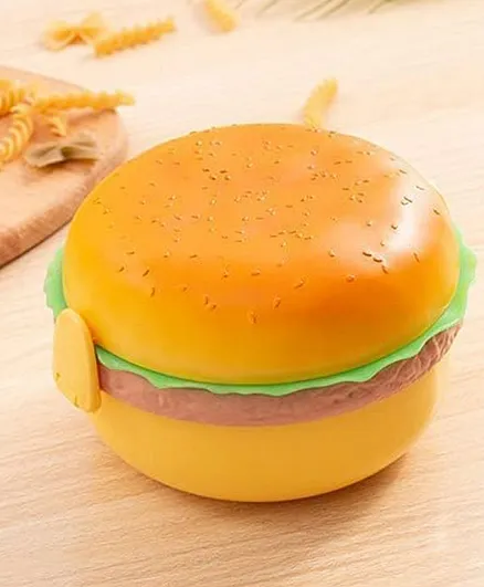 New Pinch Burger Round Shape Lunch Box - (Color May Vary)