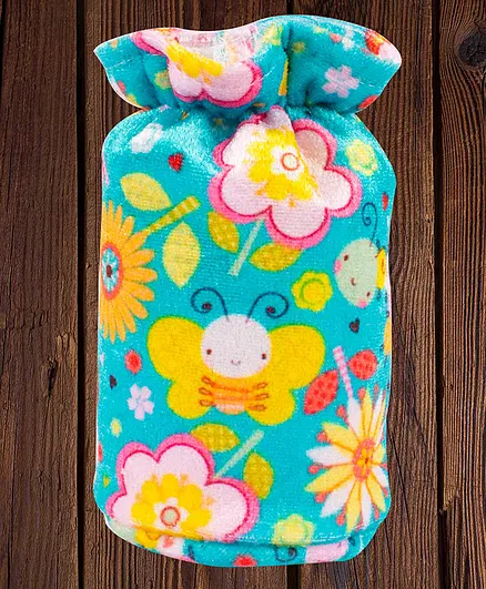 Mittenbooty Baby Bottle Cover Small Flower Print - Green