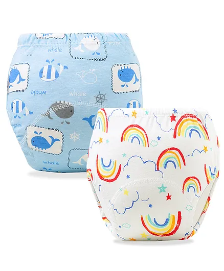 Bembika Babies Cotton Potty Training Pants, Printed Design Pack 2 Medium Size - Multicolor