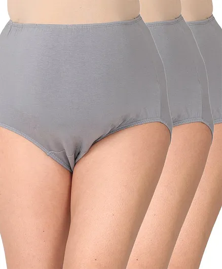 Morph Pack Of 3 Solid Maternity Post Delivery Period Panties - Grey