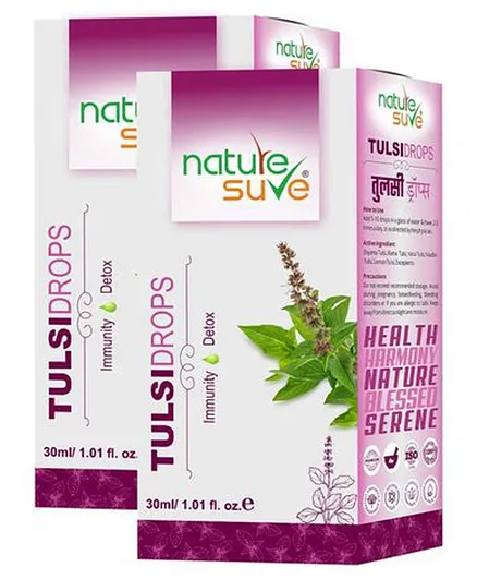 Nature Sure Tulsi Drops for Immunity and Detox Pack of 2 - 30 ml each