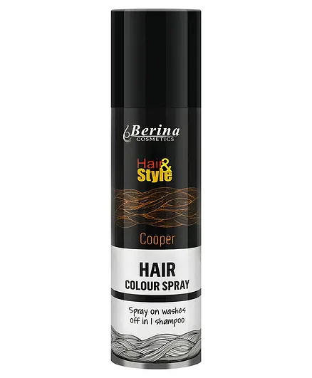 Berina Temprary Copper Hair Color Spray Professional Salon Hair Styling  Spray - 150 ml Online in India, Buy at Best Price from  -  12737406