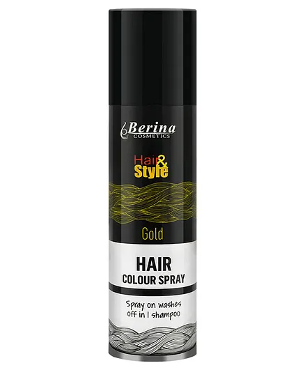 Berina Temprary Gold Hair Color Spray Professional Salon Hair Styling Spray  - 150 ml Online in India, Buy at Best Price from  - 12737407