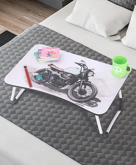 Small Foldable Study  Cum Activity Table Bike Theme - Multicolour