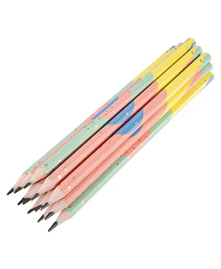 Deli HB Wood Free Writing Sketching Pencil With eraser Pack of 12 - Multicolour