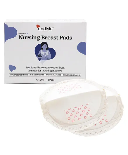 andMe Women's Disposable Breast Pads for Feeding Mothers - 42 Pieces