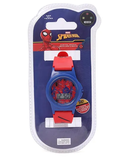 Disney Spiderman Free Size Digital Watch- Multicolor