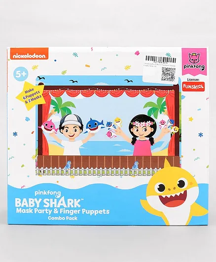 Handycrafts Baby Shark Party Mask & Finger Puppet Kit - Blue