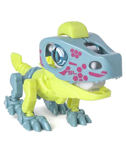 SilverLit Cyberpunk Electronic Creatures Komodo With Light Sound And Movement - Green Blue