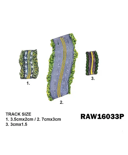 CrafTreat Architectural Model Miniature Road Track Pack of 3 - Multicolour