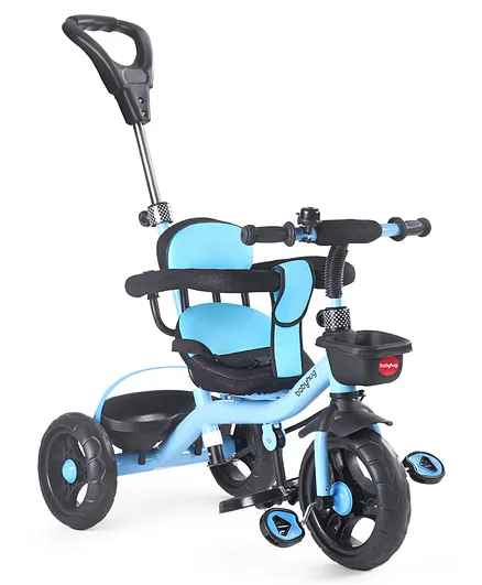 Babyhug Plug Play Gladiator Tricycle With Parental Push Handle