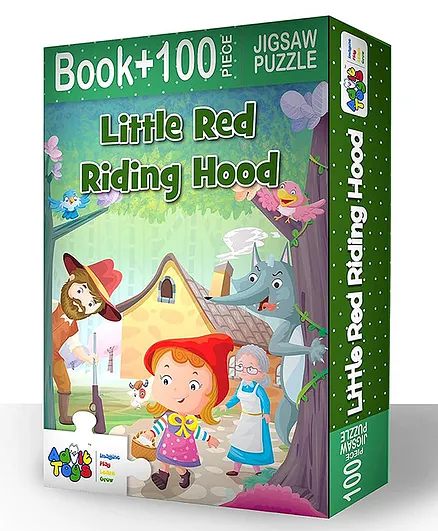 Advit Toys Little Red Riding Hood Jigsaw Puzzle Educational Fun Fact Book Inside - 100 Piece