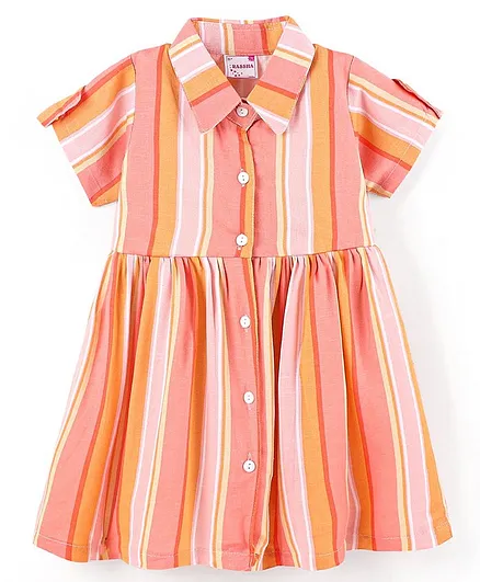 peach shirt dress