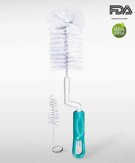 Babyhug Rotating Bottle Cleaning Brush - Green