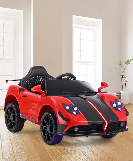 Babyhug Battery Operated Ride On Car with Music & Lights - Red