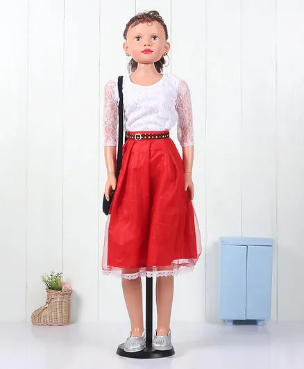 Speedage Saina Fashion Doll - Height 100 cm (Color & Accessories May Vary)