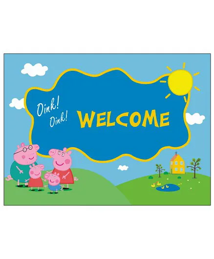 Peppa Pig Theme Entrance Banner Door Sign - Blue Green Online in India, Buy  at Best Price from  - 1289725
