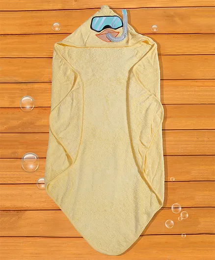 Baby Moo Scuba Duck Premium Hooded Towel - Yellow
