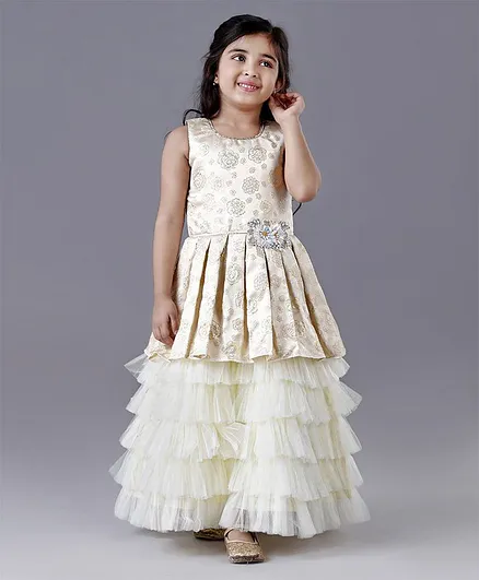 enfance flower embellished sleeveless dress