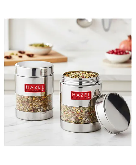 HAZEL Stainless Steel Mukhwas Container See Through Small