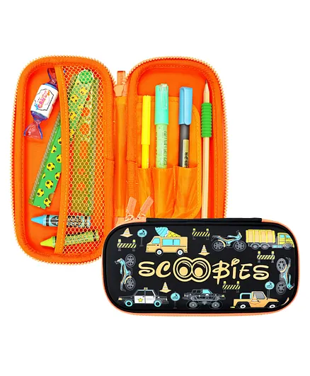 Scoobies Construction Racing Pencil Case - Multicolor