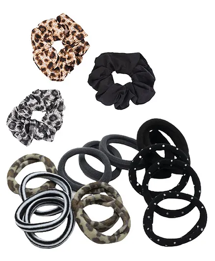 Jewelz Pack Of 18 Animal Printed Hair Rubber Bands 3 Scrunchies Rest Elastic  - Multi Colour for Girls (5-15 Years) Online in India, Buy at   - 12970122