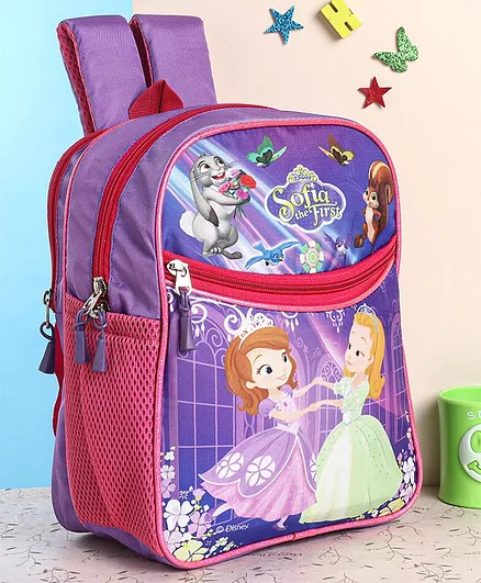 Disney Sofia Kids School Bag Pink  & Purple -  12.2 Inches
