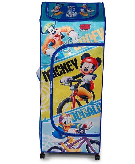 Disney Storage Almirah Wonder Cub Mickey Let's Ride Print - Blue