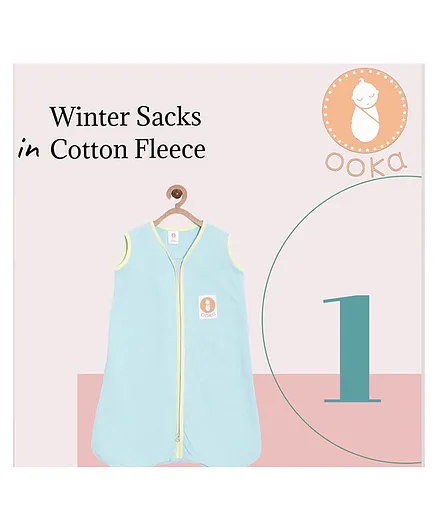 OOKA Baby Warm Sleepsack Cotton Fleece -Blue