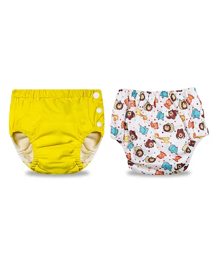 Chinmay Kids Reusable Swimwear Diapers Pack of 2 - Yellow & White