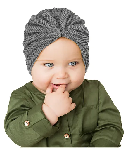 SYGA Kids Winter Woolen Warm Hats- Grey