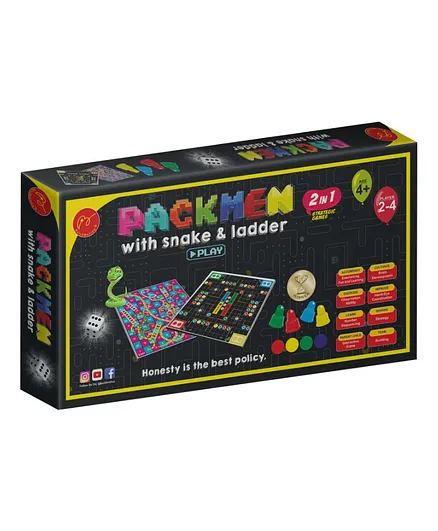 Buildmatics Packmen With Snake and Ladders - Multicolour