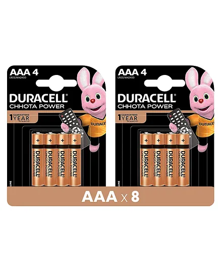 Duracell Chhota Power Alkaline AAA Batteries 8 Pieces- 1.5 V