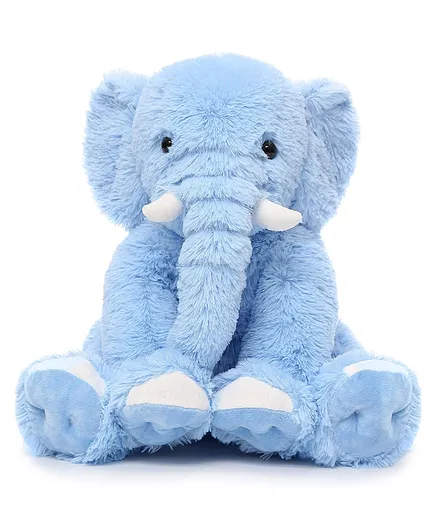 Frantic Premium Soft Toy Lucky Elephant Skyblue for Kids - Height 30 cm