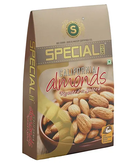 Special Choice California Almonds Roasted And Salted Vacuum Pack Of 1 - 250 g