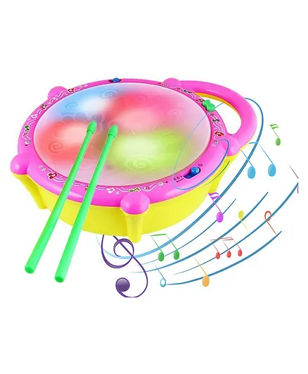 Negocio Musical Flash Drum Toys with Lights & Music - Colour May Vary