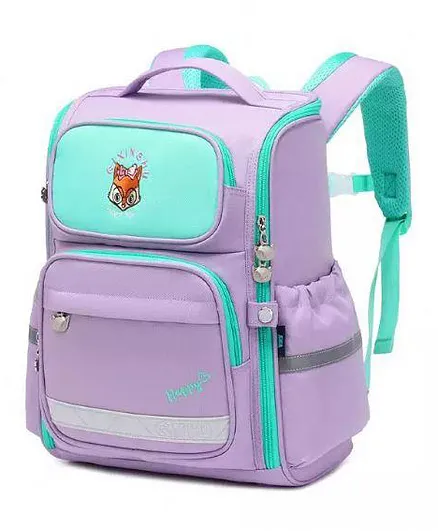 Sanjary School Bag Purple - Height 14 Inches ( Colour & Design May Vary)