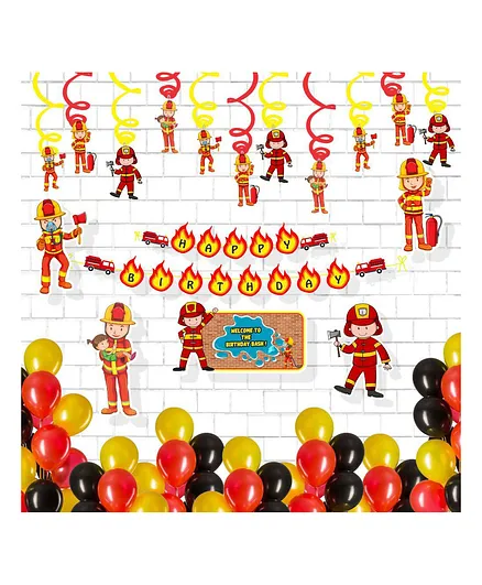 Untumble Fire Man Swirls Party Kit - Multicolour
