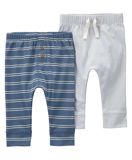 Carter's Baby 2-Pack Pull-On Pants - Blue & White
