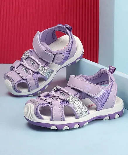 Cute Walk by Babyhug Velcro Closure Sandals - Purple