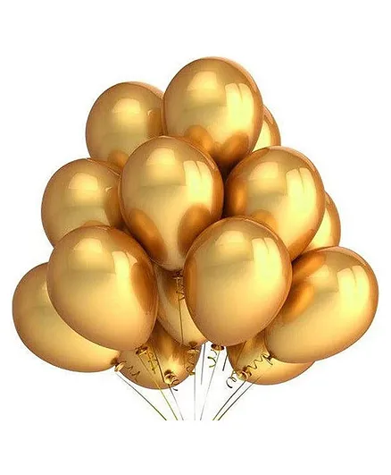 AMFIN Metallic Balloons Golden - Pack of 25
