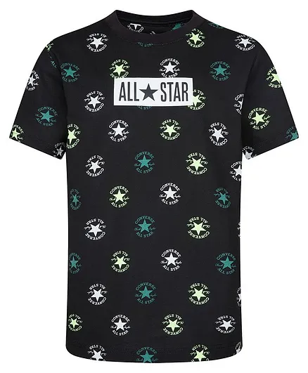 Converse Half Sleeves All Star Aop Tee - Black