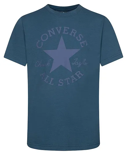 Converse Half Sleeves Dissected Chuck Patch Printed All Star Tee - Teal Green