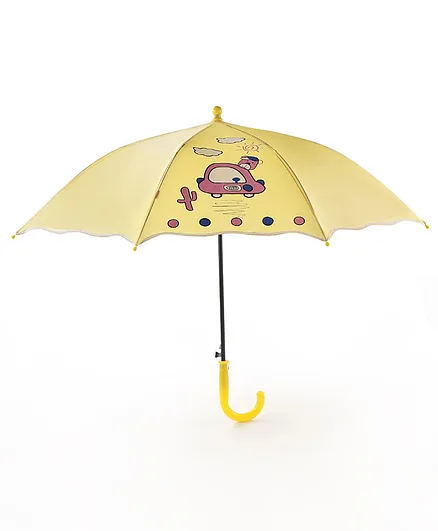 Babyhug Travel Print Umbrella - Yellow
