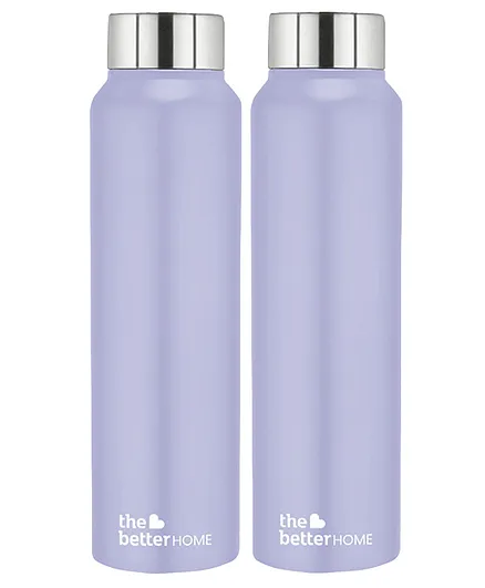 The Better Home Simplex Water Bottle Purple Matte Set of 2 - 1 L Each
