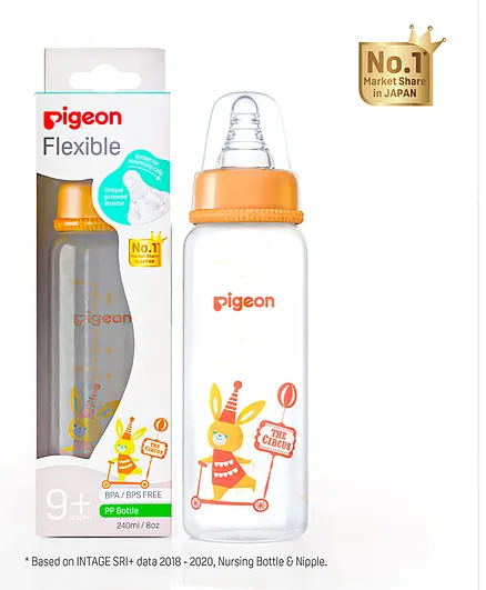 Pigeon Natural Flow Bunny Baby Peristaltic Nursing Bottle L - 240 ml